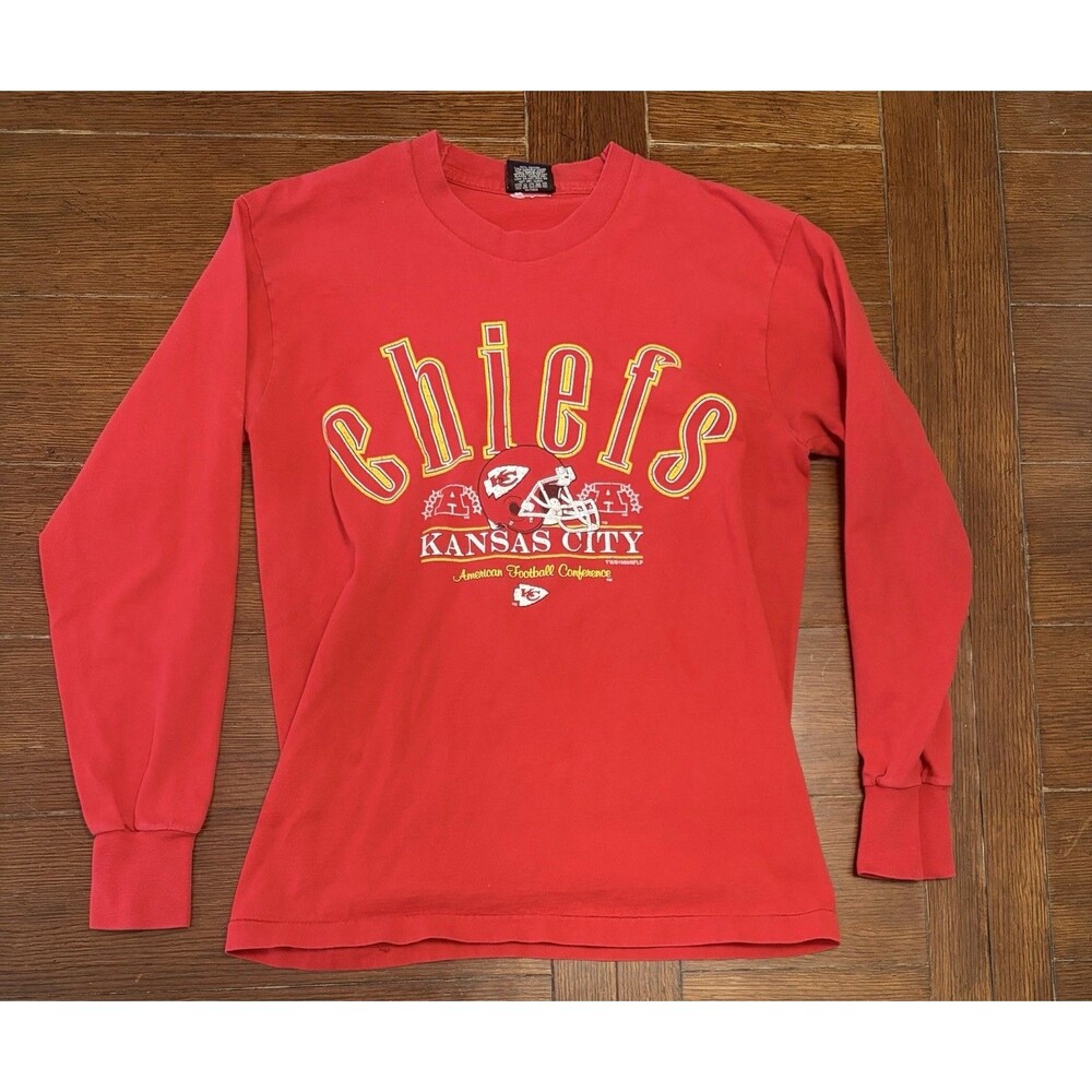 Vintage 1996 Kansas City Chiefs Galt Sand Red Long Sleeve Women’s Sz M USA Made